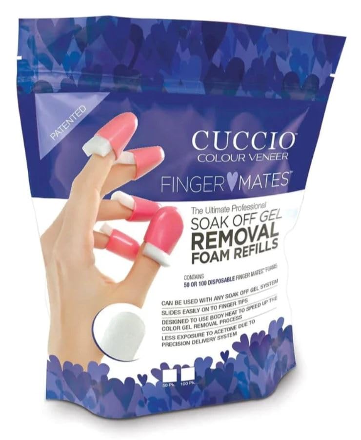 Cuccio Finger Mates Soak off Gel Removal Foam Refills 100pk