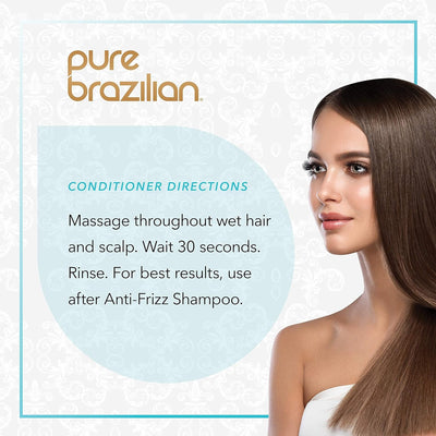 Pure Brazilian Anti-Frizz Daily Conditioner 13.5oz