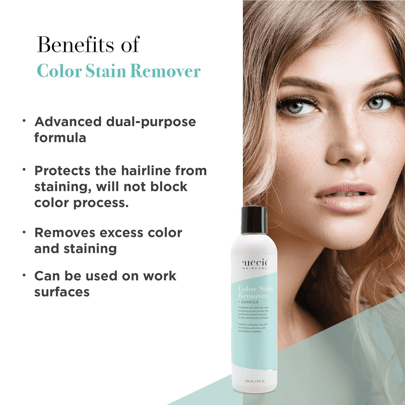 Cuccio Haircare Color Stain Remover + Barrier 8oz